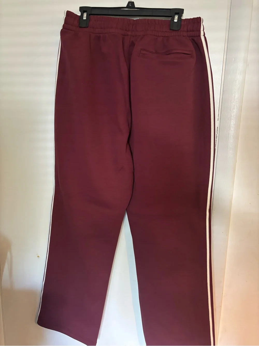 adidas Originals Track Pants Red/White Striped Straight Leg Men’s L JV7592